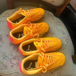 Puma Kids' Vibrant Yellow and Pink Sneakers